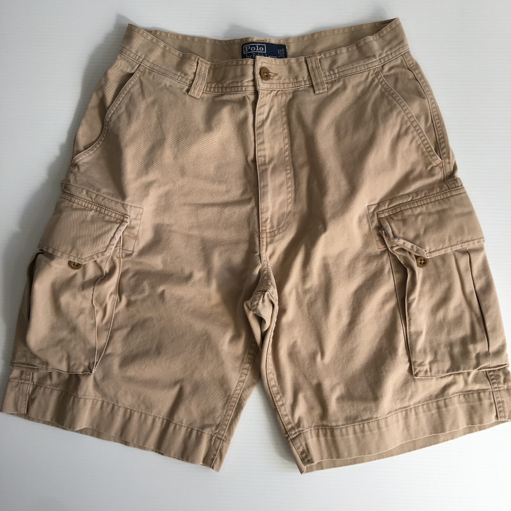 POLO RALPH LAUREN CARGO SHORT BEIGE SIZE 32